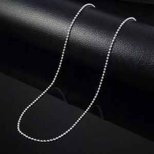 ⚡️ Stainless Steel Bead Ball Long Necklace 36” NEW
